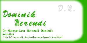 dominik merendi business card